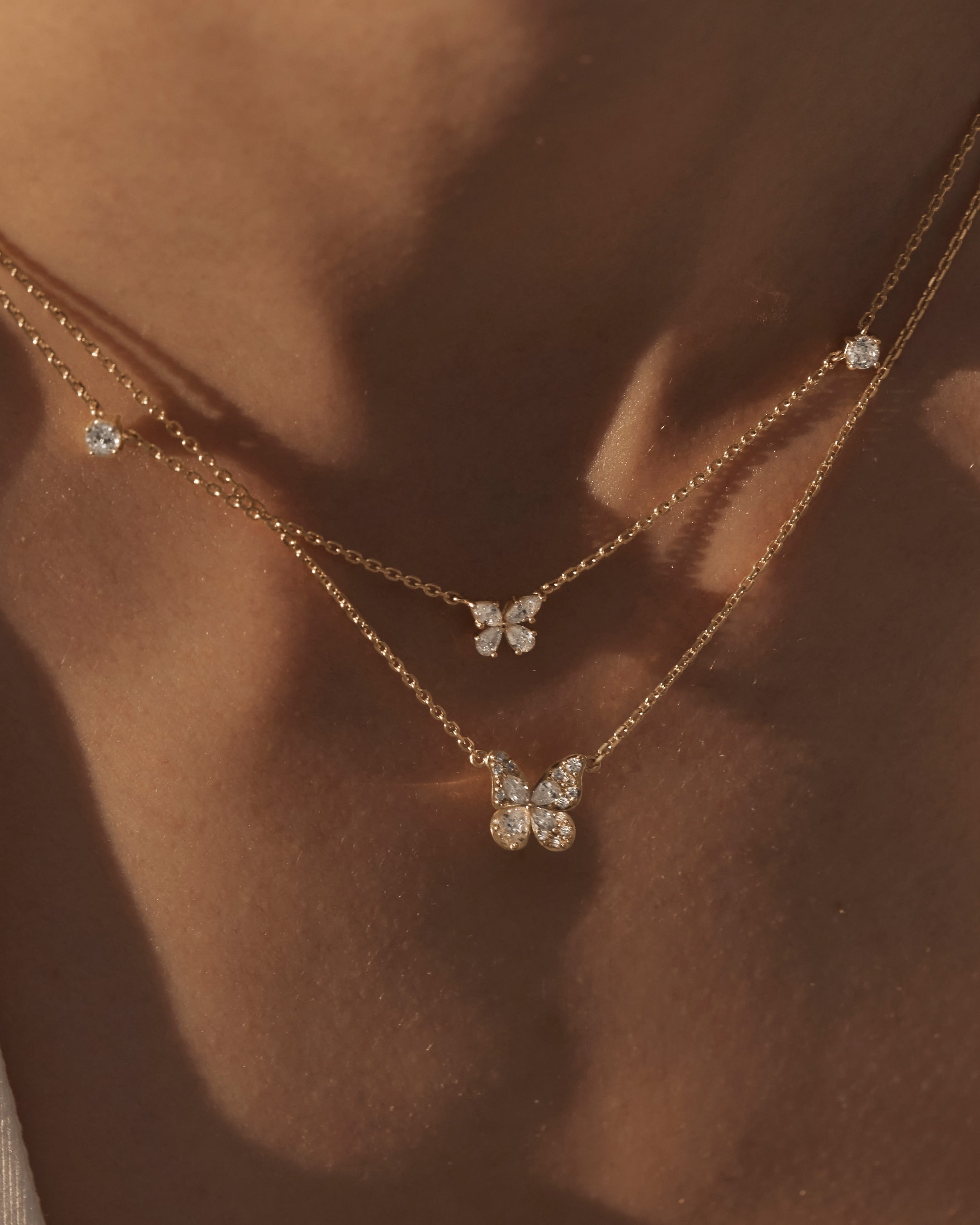CHARLOTTE 18K Gold Plated Necklace - Gold/Black