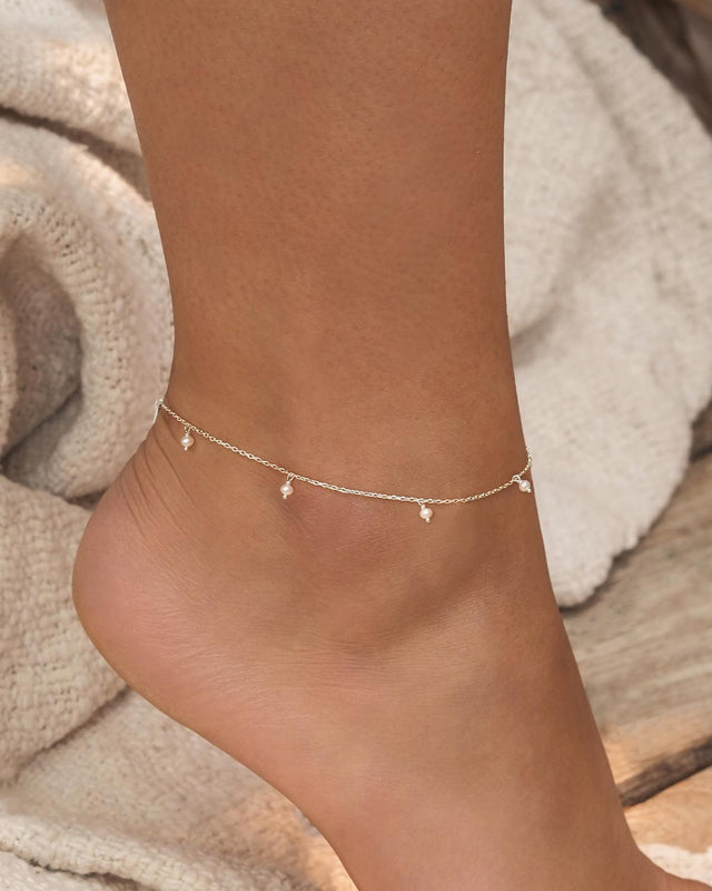 Sterling Silver Peace Anklet