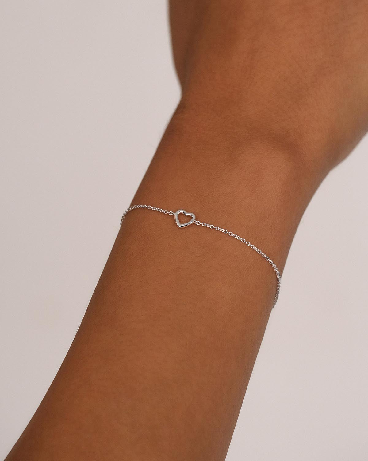 Silver love store heart bracelet