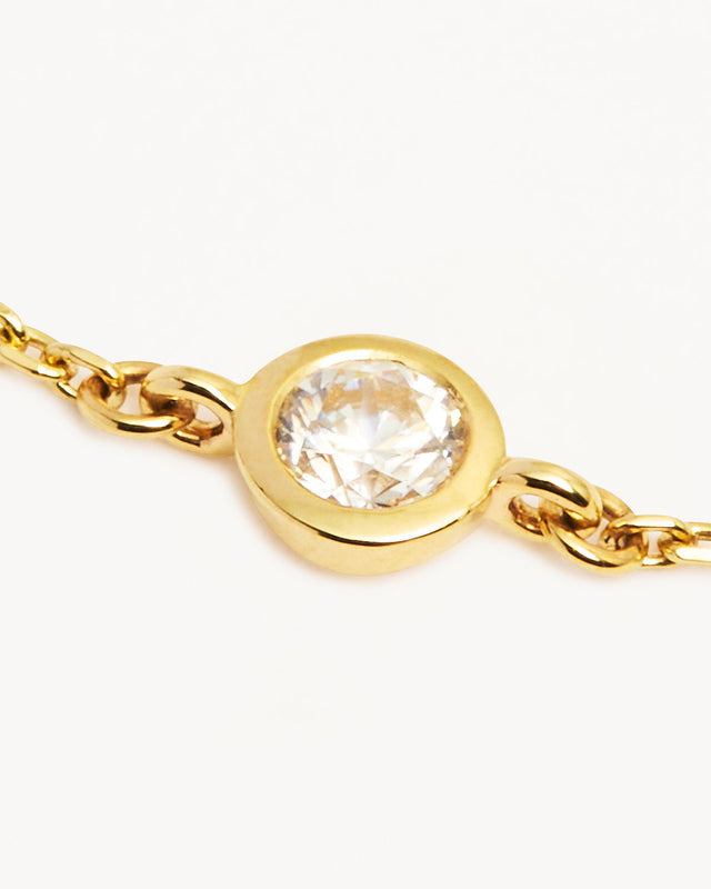 14k Solid Gold Water Drop Diamond Bracelet