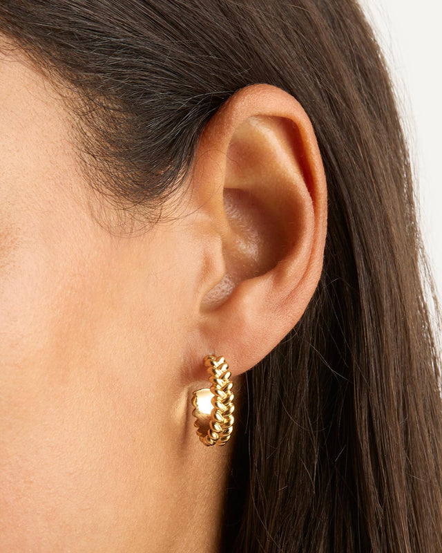 18k Gold Vermeil Intertwined Large Hoops