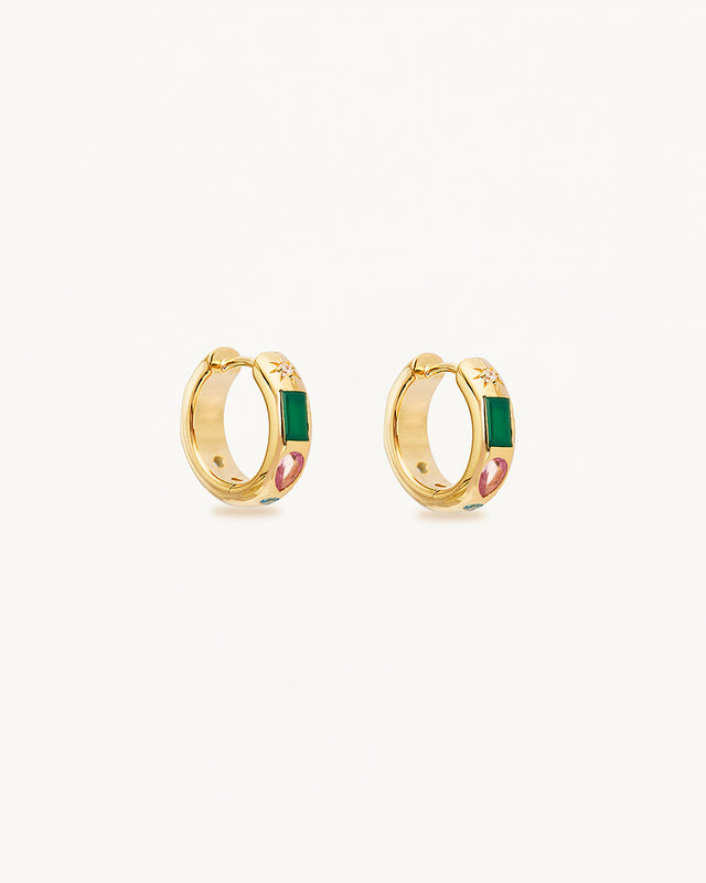18k Gold Vermeil Connect to the Universe Hoops