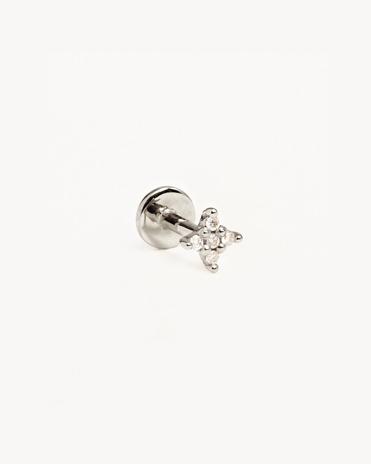 14k white gold tragus shop earrings