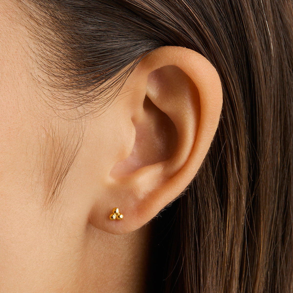 18k Gold Vermeil Karma Stud Earrings – by charlotte