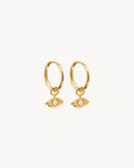 18k Gold Vermeil I am Protected Hoops