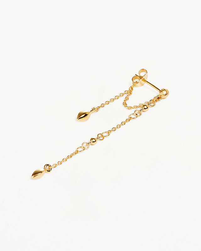 18k Gold Vermeil Luck and Love Chain Earrings