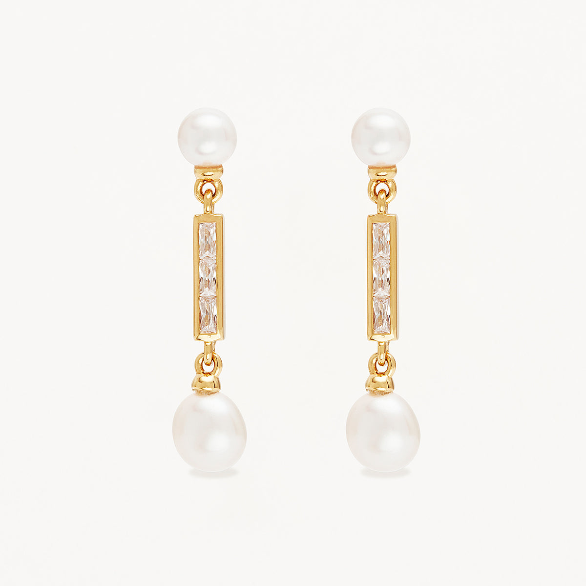 18k Gold Vermeil Breathe Pearl Drop Earrings – by charlotte