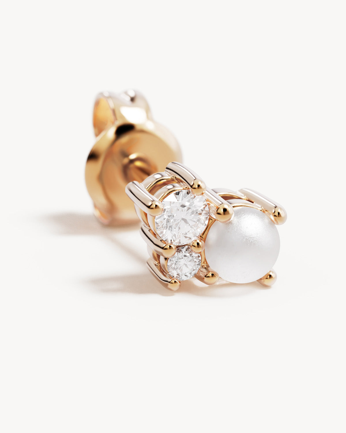 18k Gold Vermeil Love in Stillness Pearl Stud Earrings – by charlotte
