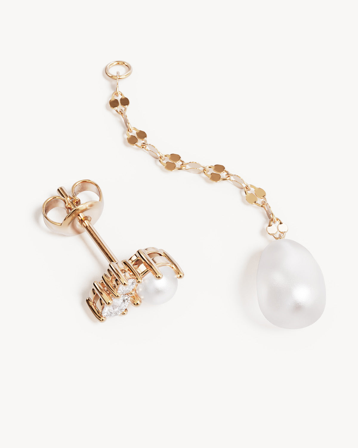 18k Gold Vermeil Love in Stillness Pearl Drop Earrings – by charlotte