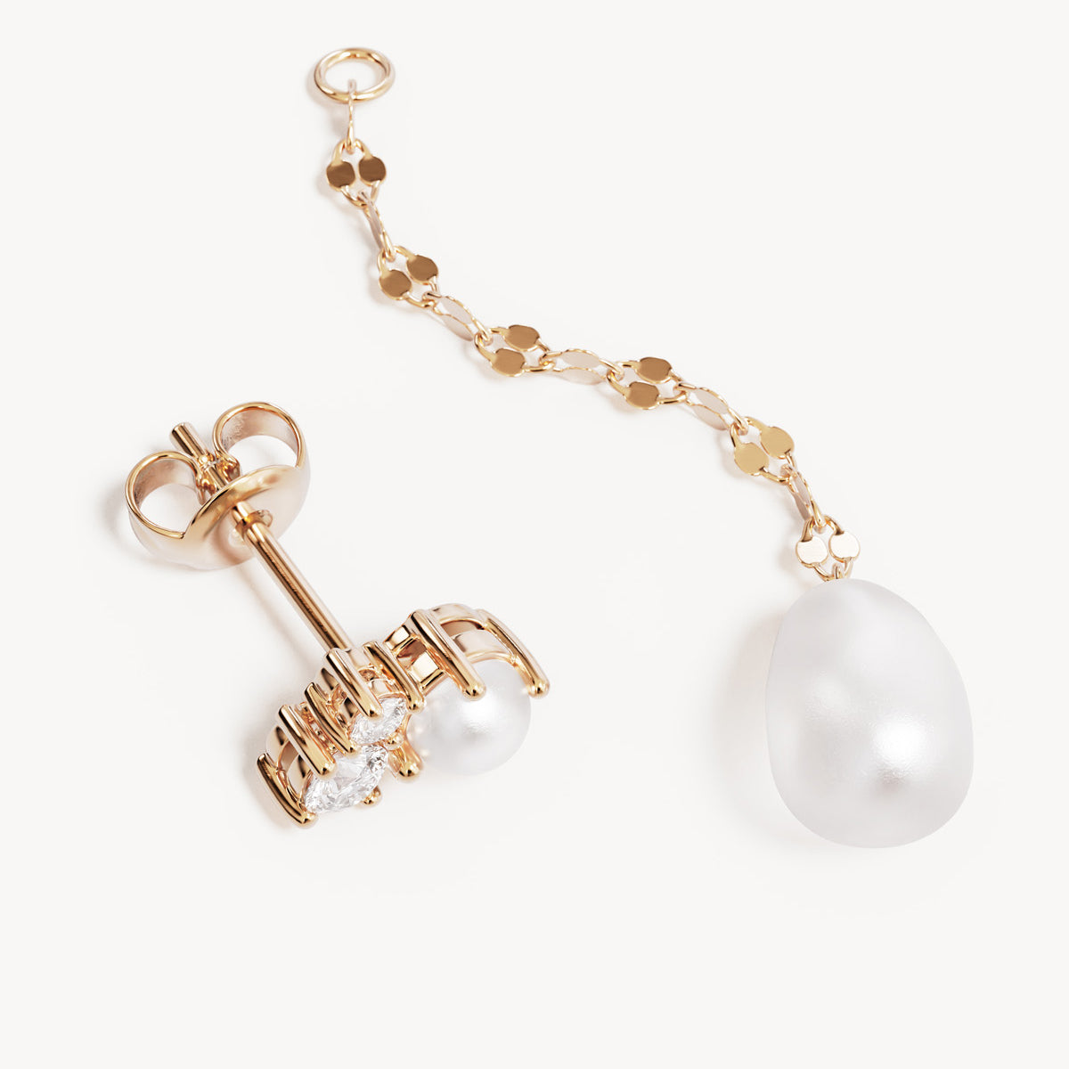 18k Gold Vermeil Love in Stillness Pearl Drop Earrings – by charlotte