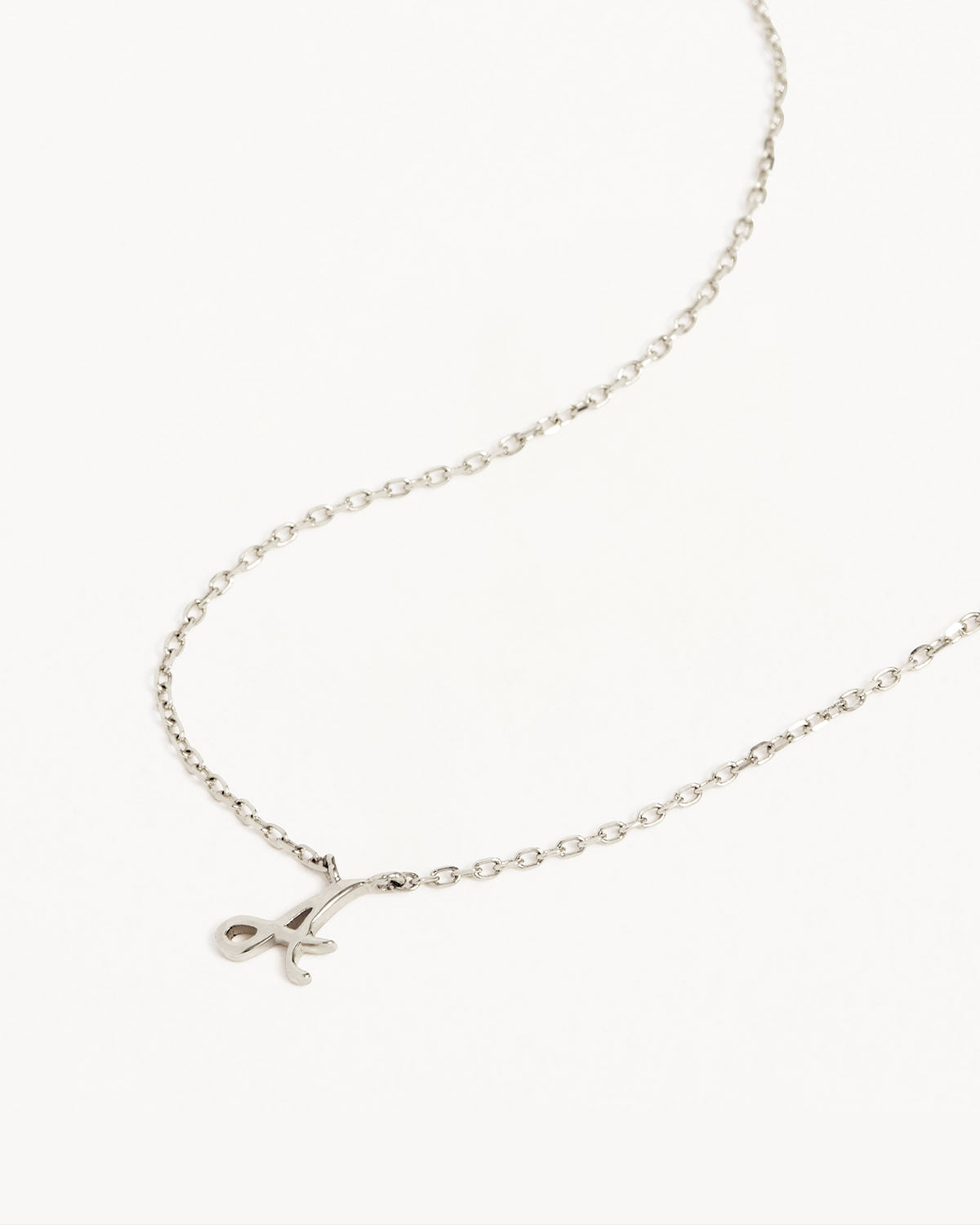 Letter pendant shop necklace silver