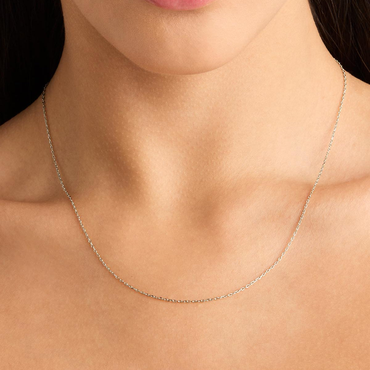 14k Solid White Gold 18