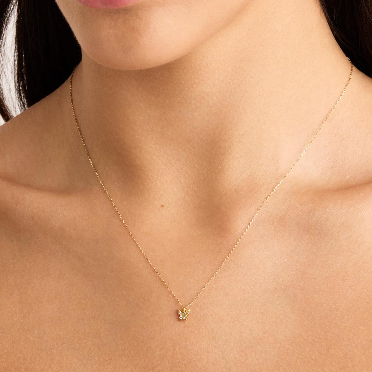 14k Solid Gold Fly With Me Necklace – by charlotte