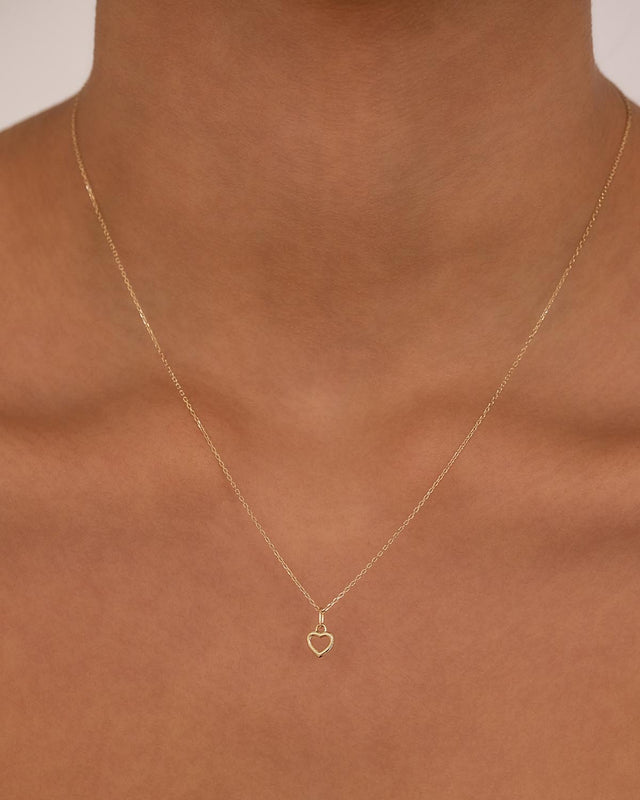 14k Solid Gold Pure Love Necklace Pendant