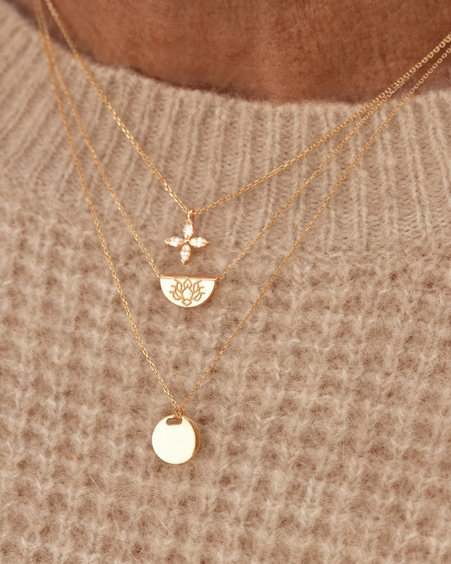 18k Gold Vermeil Forever and Always Small Necklace