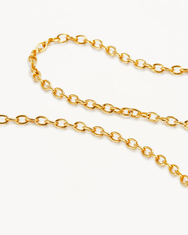 14k Solid Gold 18" Rolo Chain Necklace