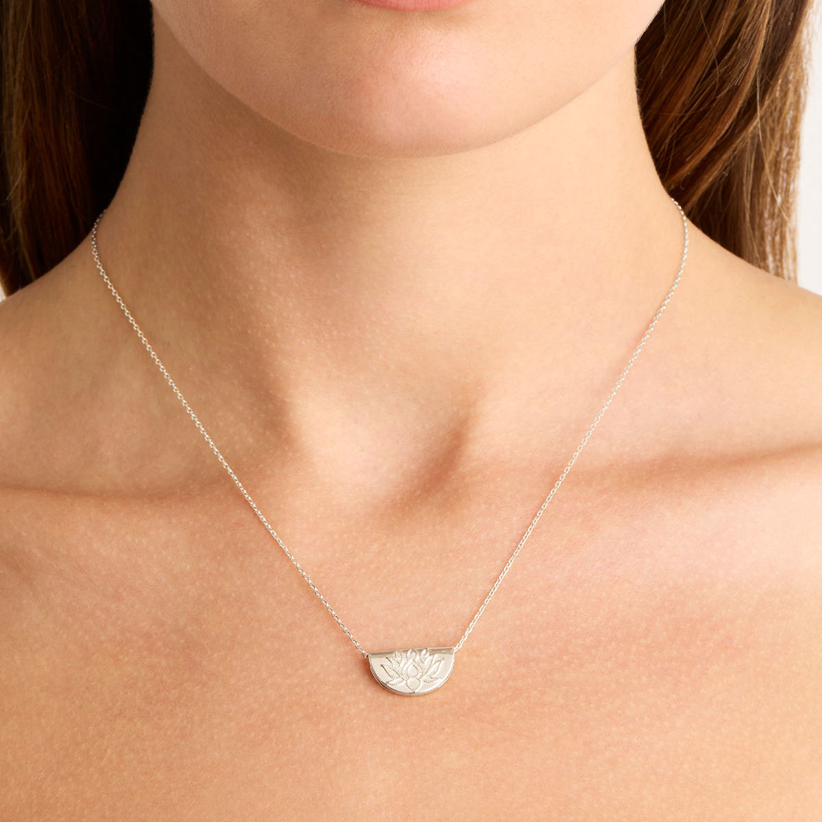 Sterling Silver Lotus Necklace – by charlotte