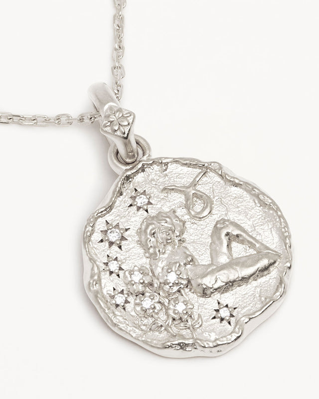 Sterling Silver She is Zodiac Necklace - Taurus