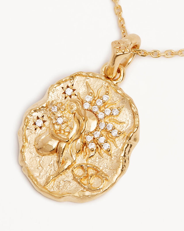 18k Gold Vermeil She is Zodiac Necklace - Cancer