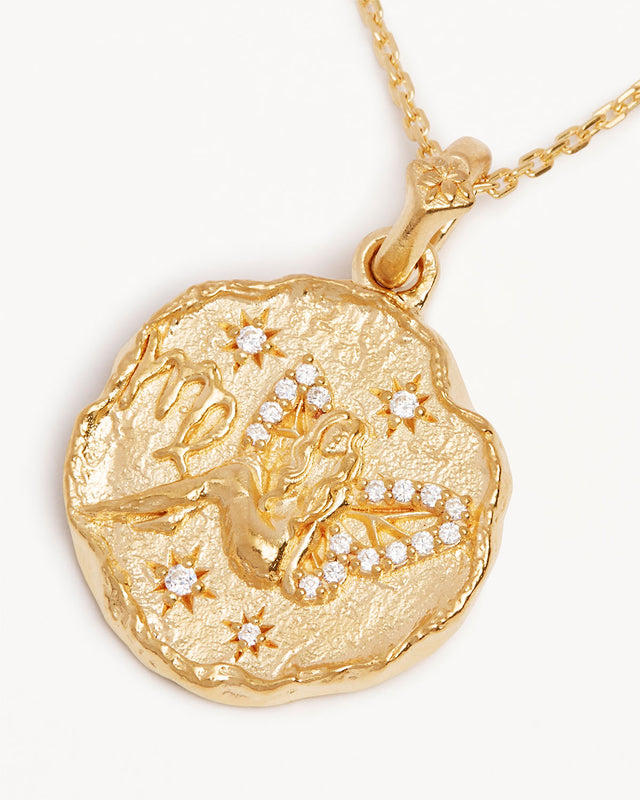 18k Gold Vermeil She is Zodiac Necklace - Virgo