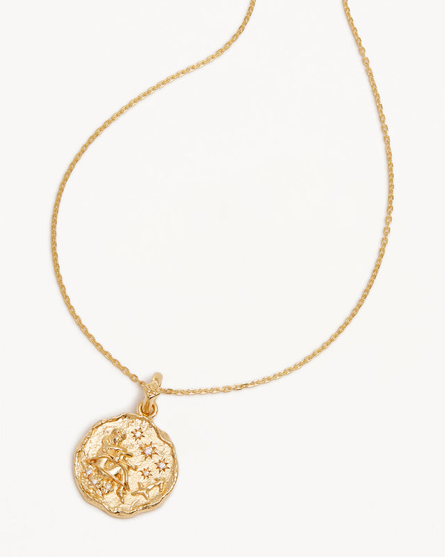 18k Gold Vermeil She is Zodiac Necklace - Sagittarius