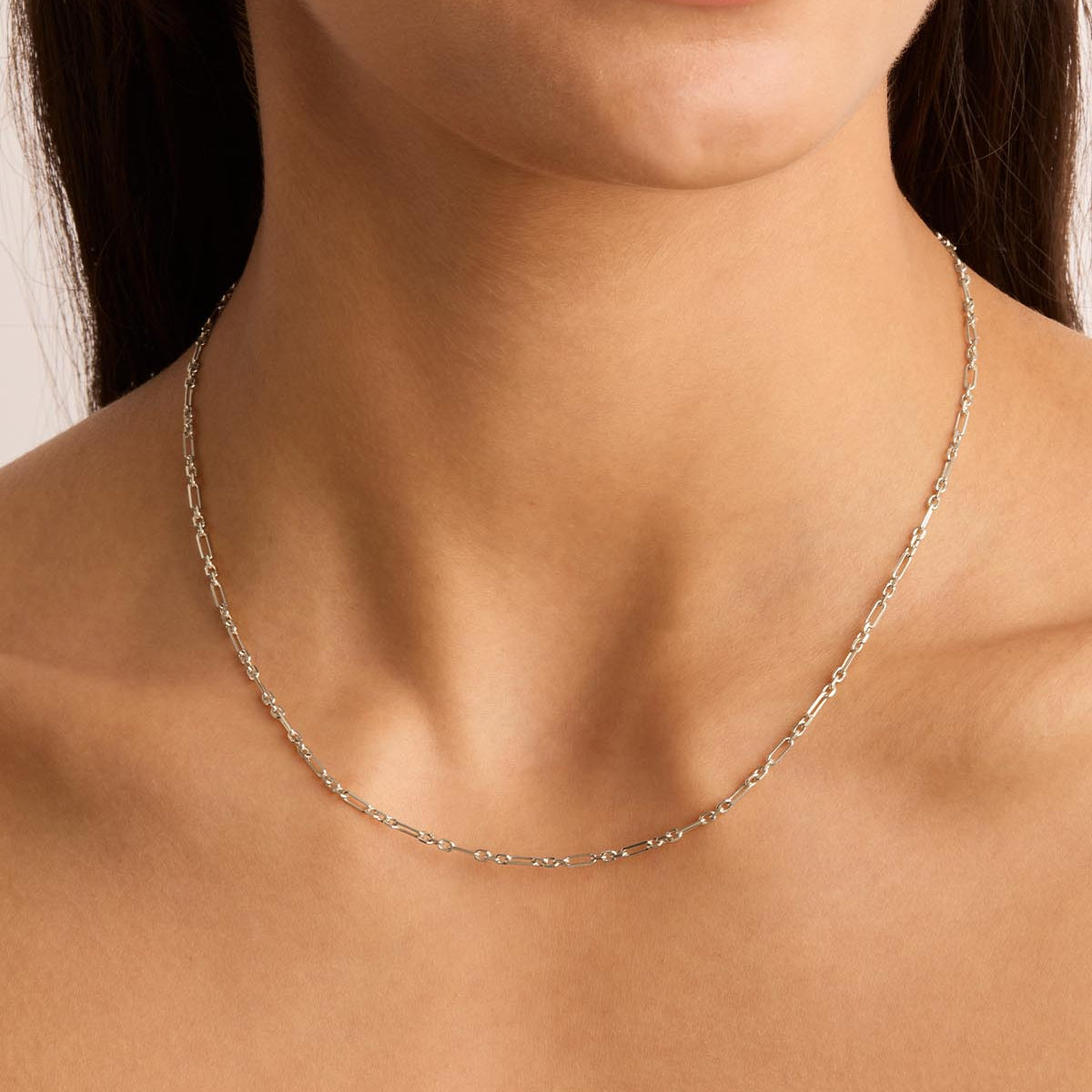 Sterling Silver 19" Mixed Link Chain Necklace by charlotte