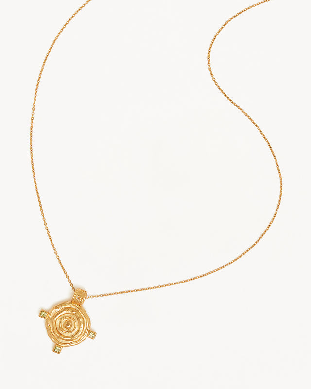18k Gold Vermeil Shield Necklace