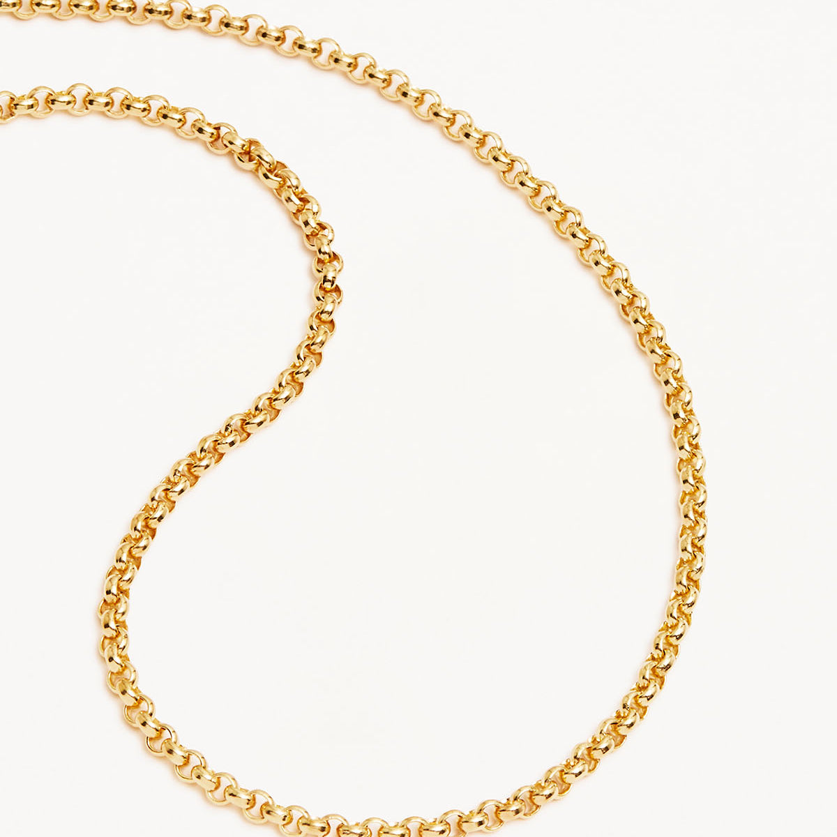 18k Gold Vermeil Gold 18" 3mm Belcher Chain Necklace by charlotte
