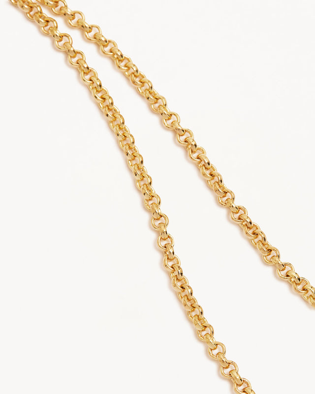 18k Gold Vermeil 19" 2mm Belcher Chain Necklace