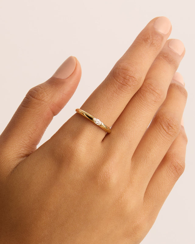 14k Solid Gold Petal of Hope Lab-Grown Diamond Ring