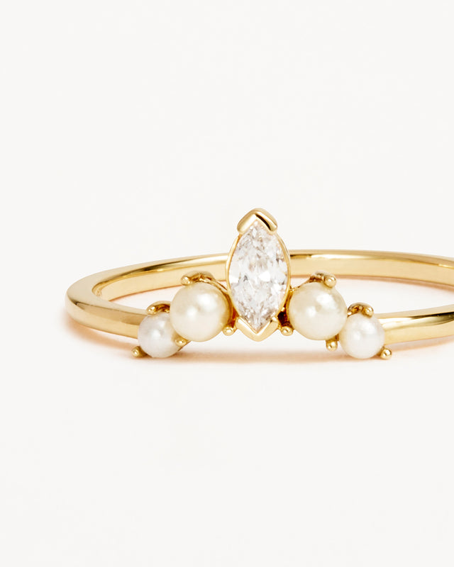14k Solid Gold Moonlit Bloom Lab-Grown Diamond Ring