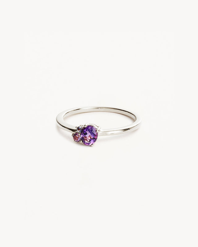 Sterling Silver Kindred Birthstone Ring - February
