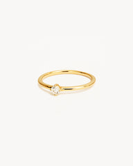 14k Solid Gold Water Drop Diamond Ring