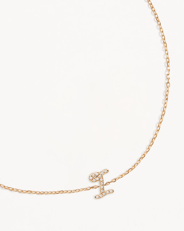 14k Solid Gold Diamond Love Letter Bracelet