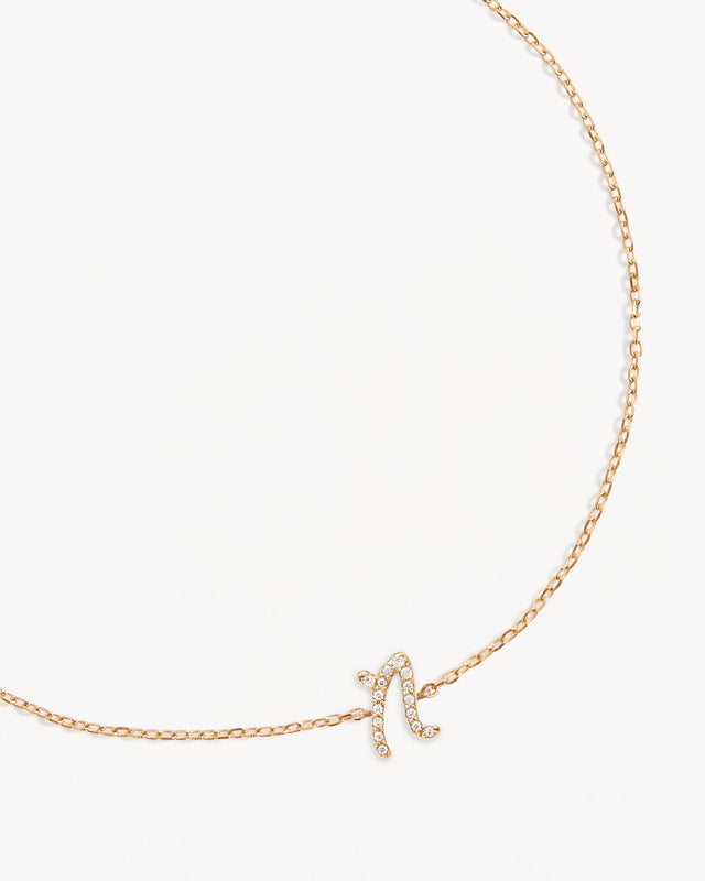 14k Solid Gold Diamond Love Letter Bracelet