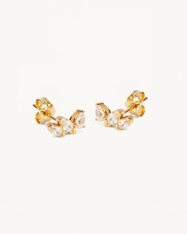 14k Solid Gold Petal by Petal Lab-Grown Diamond Earrings