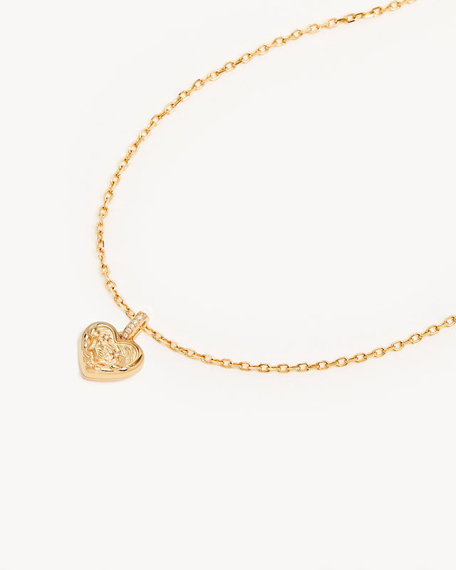 18k Gold Vermeil 18" Blooming Together Small Heart Locket Necklace