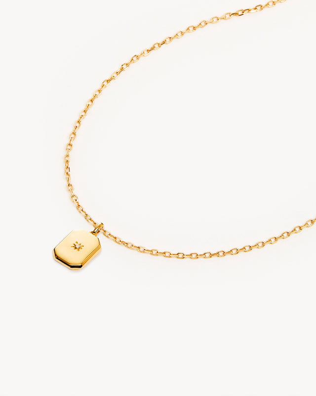 18k Gold Vermeil 18" Rectangular Lotus Locket Necklace