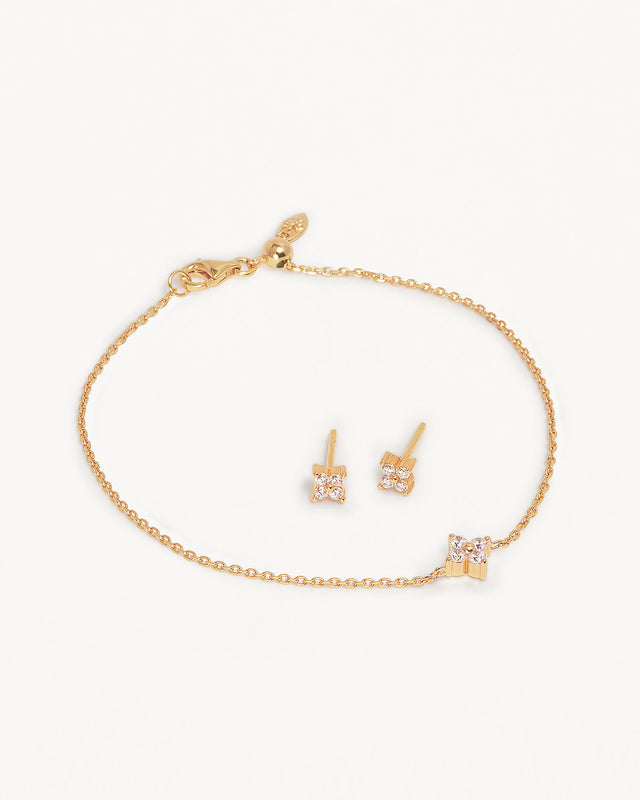 18k Gold Vermeil Crystal Bloom Gift Set