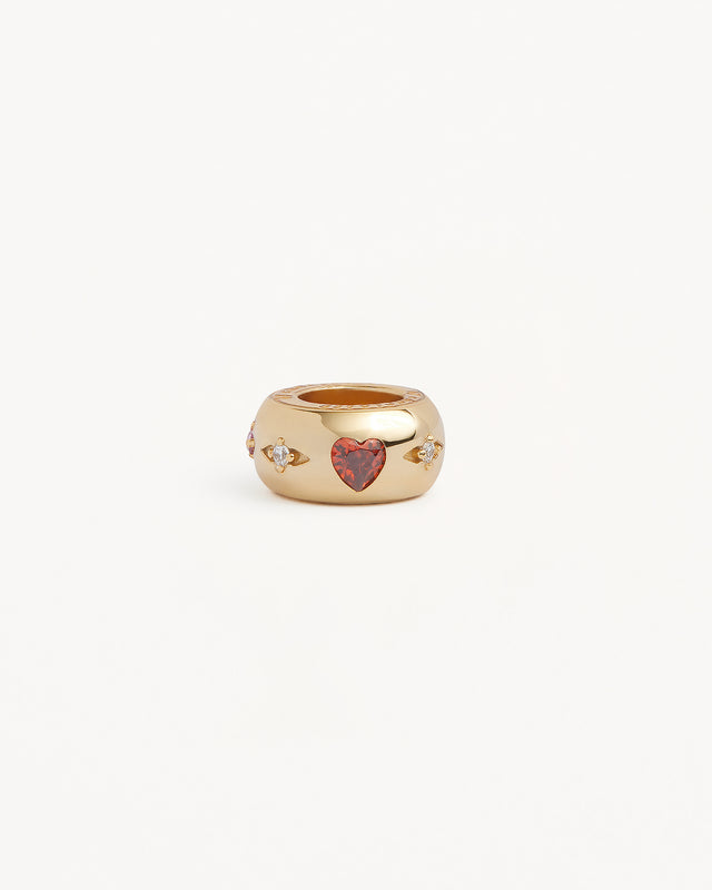 18k Gold Vermeil Love and Luck Petal Charm