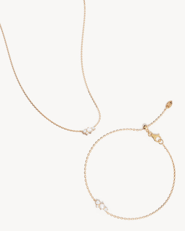 18k Gold Vermeil Love in Stillness Pearl Gift Set