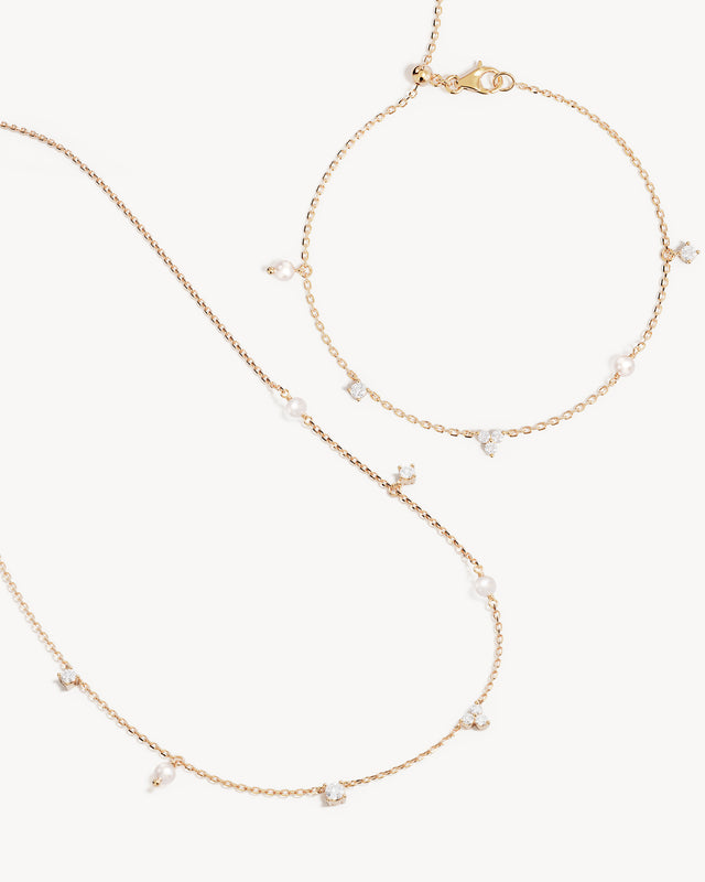 18k Gold Vermeil Moonlit Bloom Pearl Gift Set