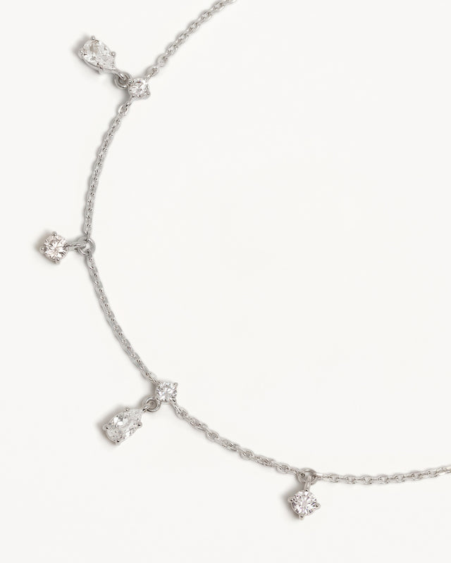 Sterling Silver No Rain, No Flowers Anklet