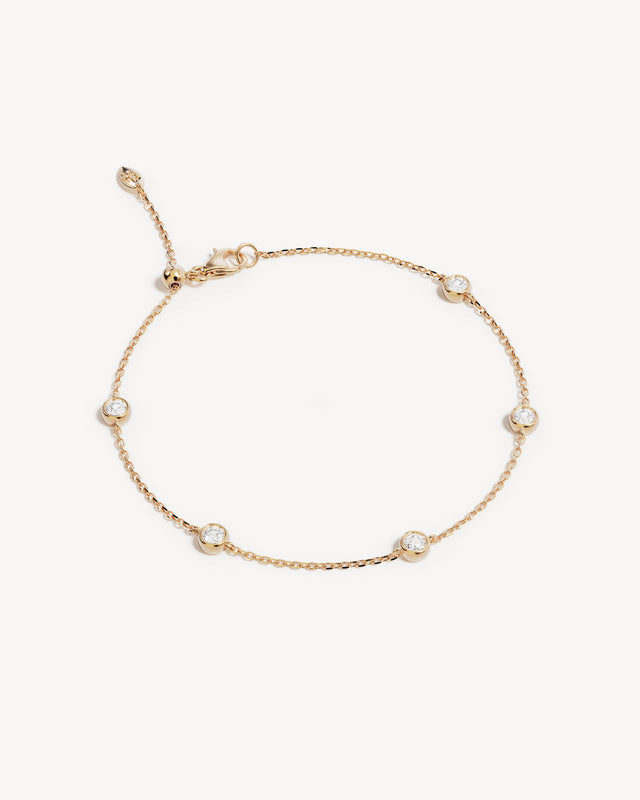 9k Solid Gold Sunlit Path 0.5ct Lab-Grown Diamond Bracelet