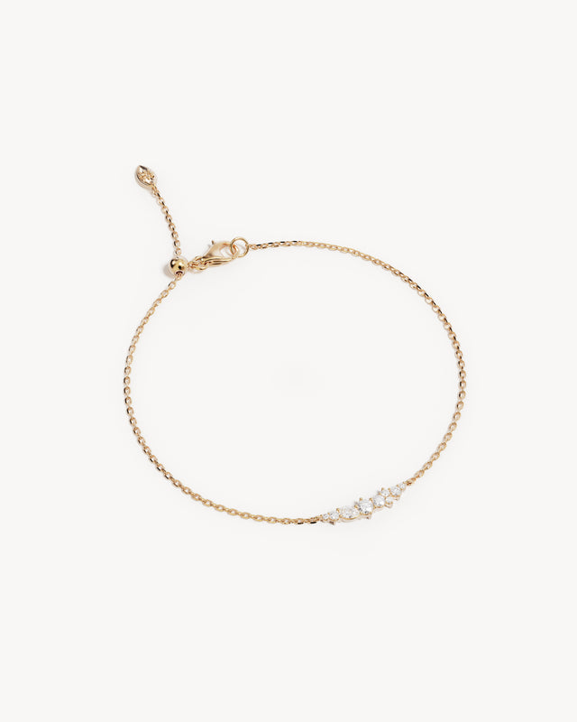 9k Solid Gold Sunkissed Stillness Lab-Grown Diamond Bracelet