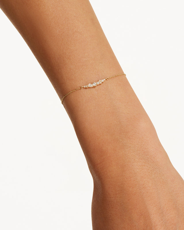 9k Solid Gold Sunkissed Stillness Lab-Grown Diamond Bracelet