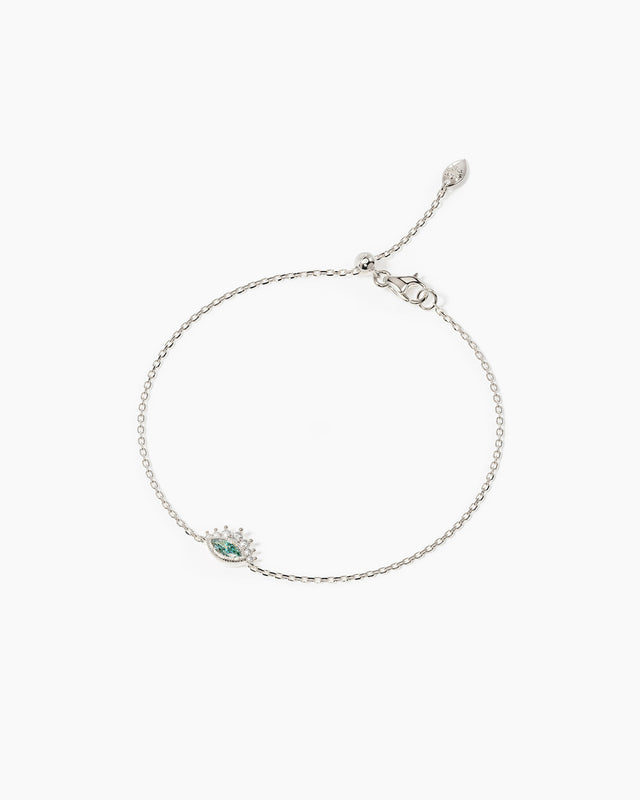 Sterling Silver Protected Halo Bracelet