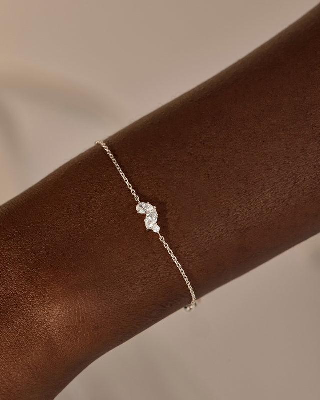 Sterling Silver Crystal Wings Bracelet