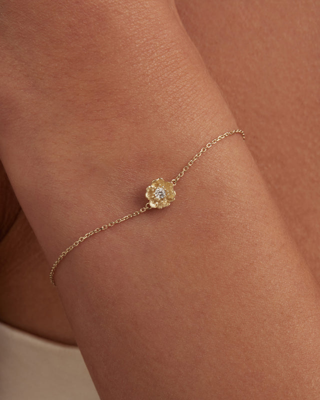 9k Solid Gold Whispers of Spring Lab-Grown Diamond Bracelet