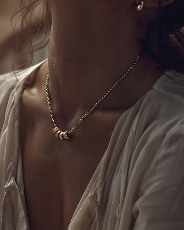 18k Gold Vermeil Born to Bloom Enamel Petal - Bone